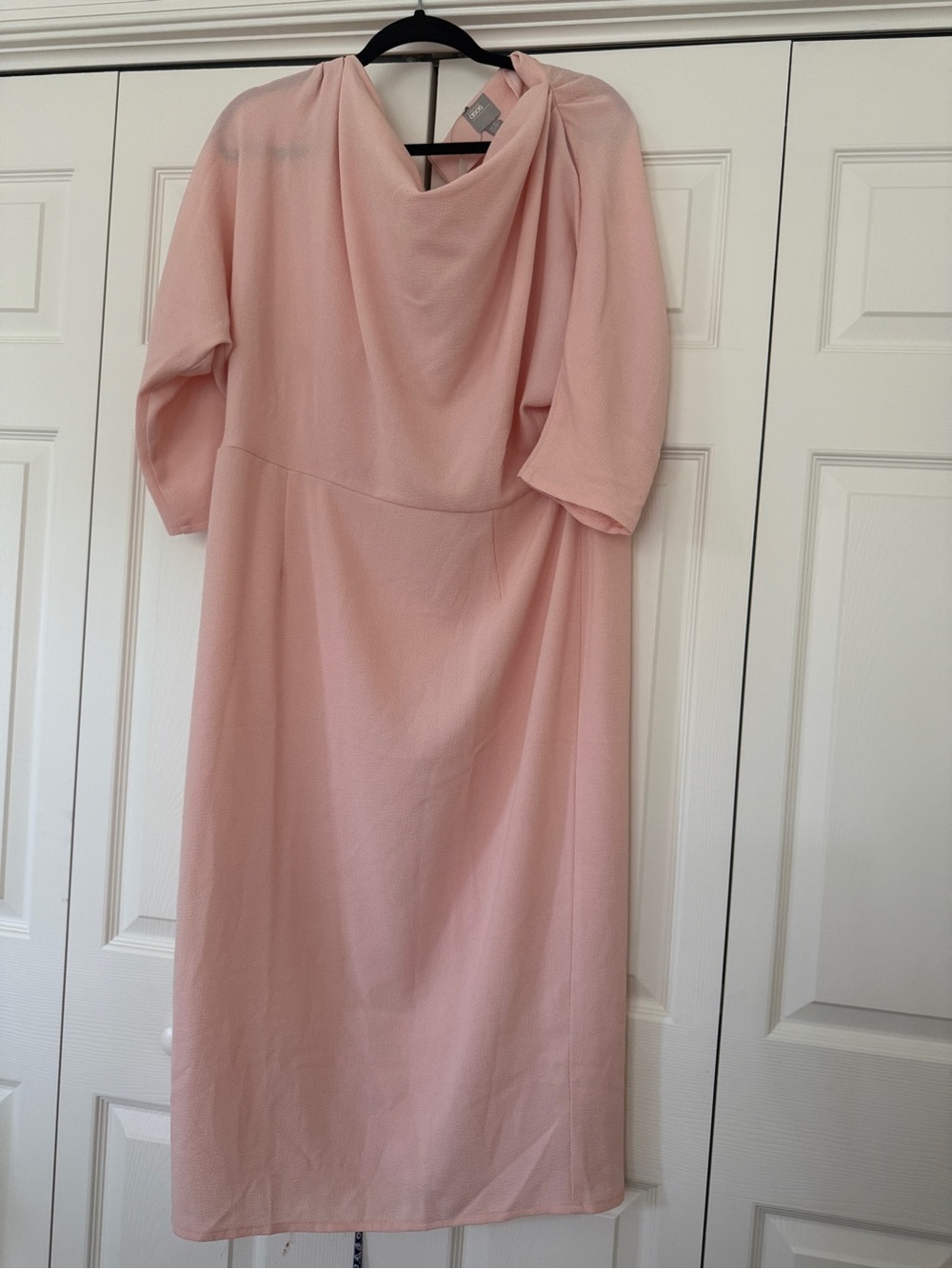 ASOS Blush Pink Draped Maxi Dress